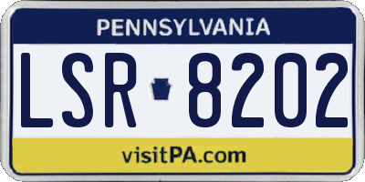 PA license plate LSR8202