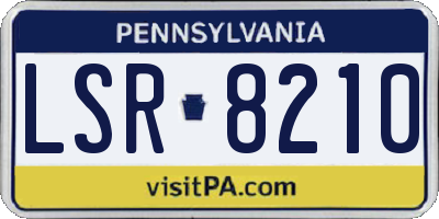 PA license plate LSR8210