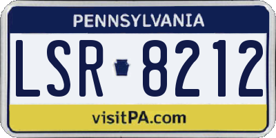 PA license plate LSR8212