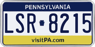 PA license plate LSR8215