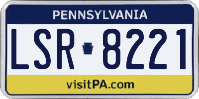 PA license plate LSR8221