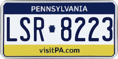 PA license plate LSR8223