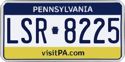 PA license plate LSR8225