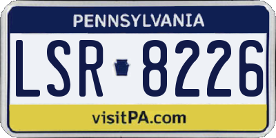 PA license plate LSR8226