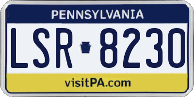 PA license plate LSR8230