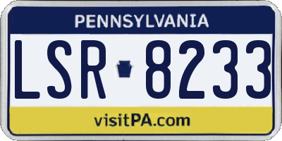 PA license plate LSR8233