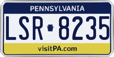 PA license plate LSR8235