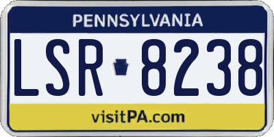 PA license plate LSR8238