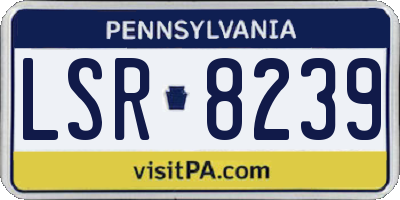 PA license plate LSR8239