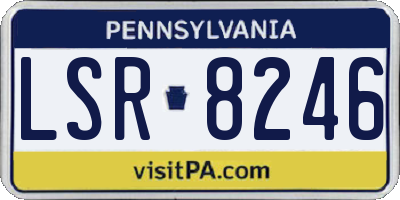 PA license plate LSR8246