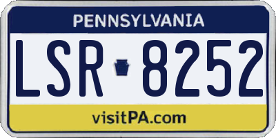 PA license plate LSR8252