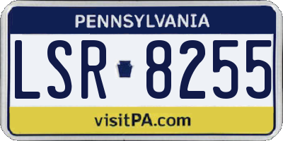 PA license plate LSR8255