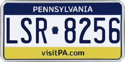 PA license plate LSR8256