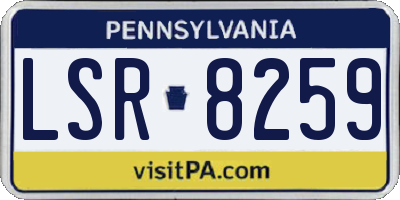 PA license plate LSR8259