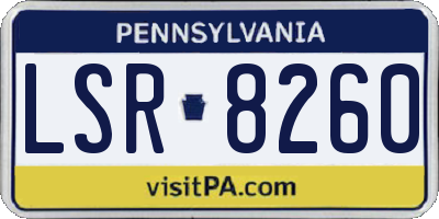 PA license plate LSR8260