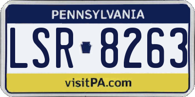 PA license plate LSR8263