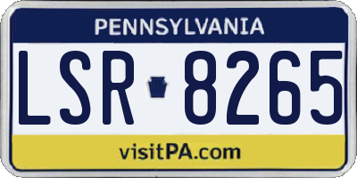 PA license plate LSR8265