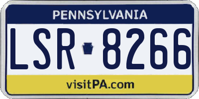 PA license plate LSR8266