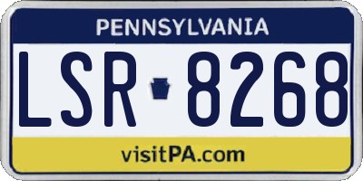 PA license plate LSR8268