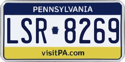 PA license plate LSR8269