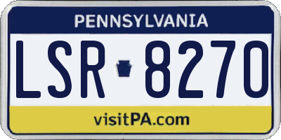 PA license plate LSR8270