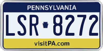 PA license plate LSR8272