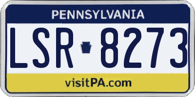 PA license plate LSR8273