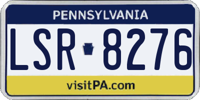 PA license plate LSR8276