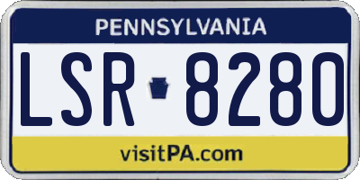 PA license plate LSR8280