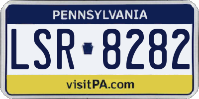 PA license plate LSR8282