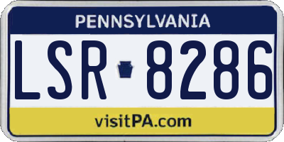 PA license plate LSR8286