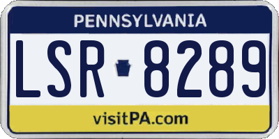 PA license plate LSR8289