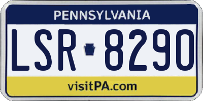 PA license plate LSR8290