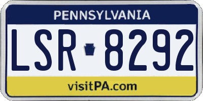 PA license plate LSR8292