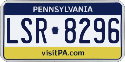 PA license plate LSR8296