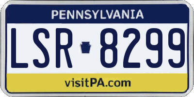 PA license plate LSR8299