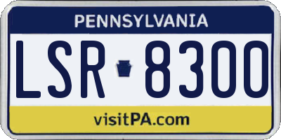 PA license plate LSR8300