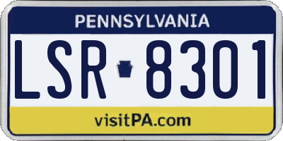 PA license plate LSR8301