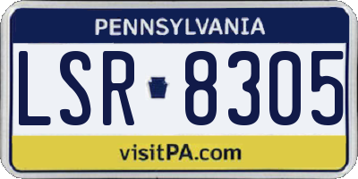 PA license plate LSR8305