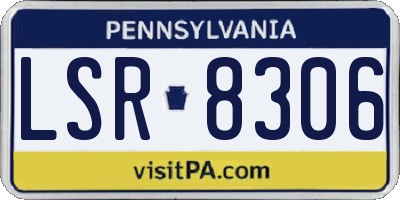 PA license plate LSR8306