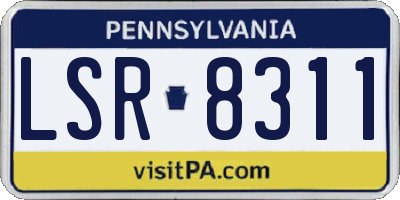 PA license plate LSR8311