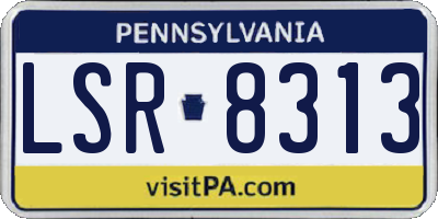 PA license plate LSR8313