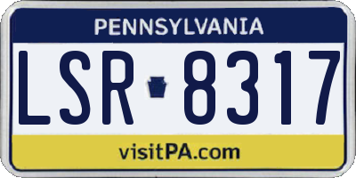 PA license plate LSR8317