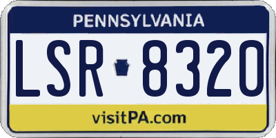 PA license plate LSR8320