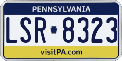 PA license plate LSR8323