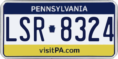 PA license plate LSR8324