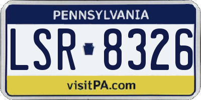 PA license plate LSR8326