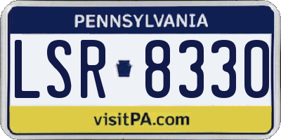 PA license plate LSR8330