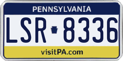 PA license plate LSR8336