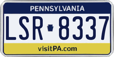 PA license plate LSR8337